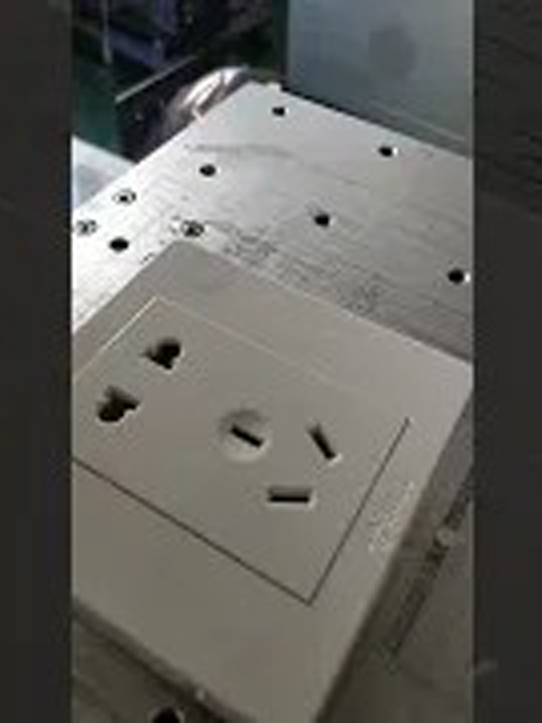 White Plastic Socket Marking By UV Laser Marker