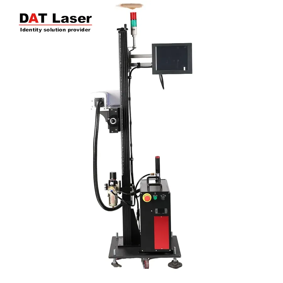 Double Head Flying Fiber Laser Marking Machine