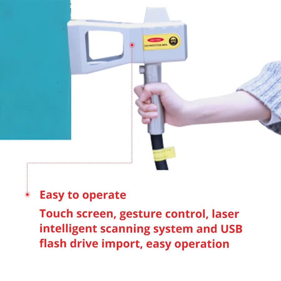 Features of 20W/30W/ Portable Hand-Held Fiber Laser Marking Machine