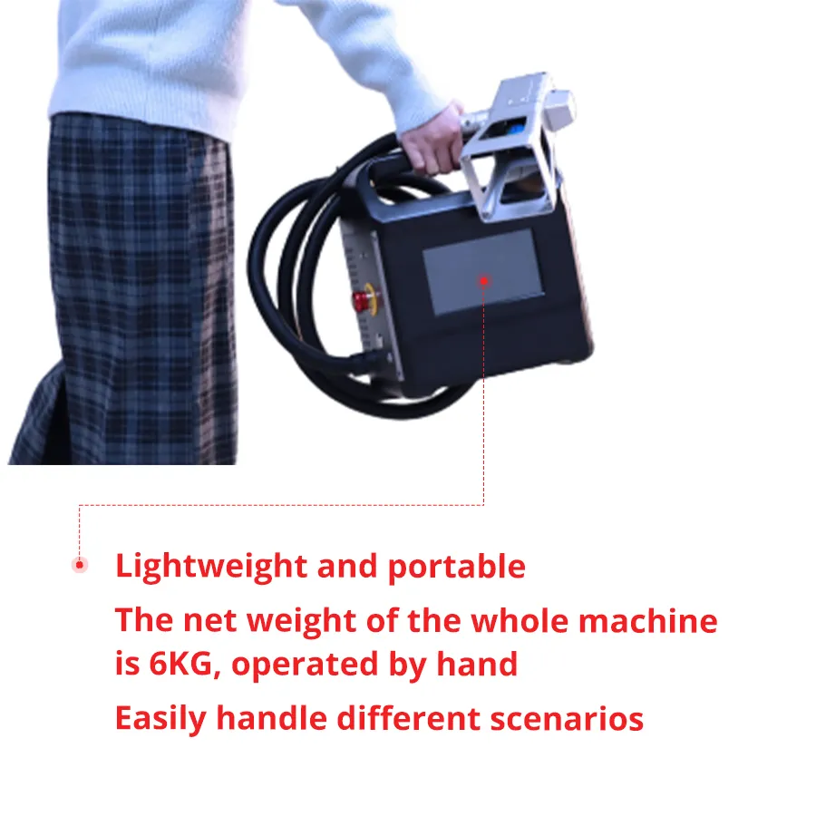 Features of 20W/30W/ Portable Hand-Held Fiber Laser Marking Machine